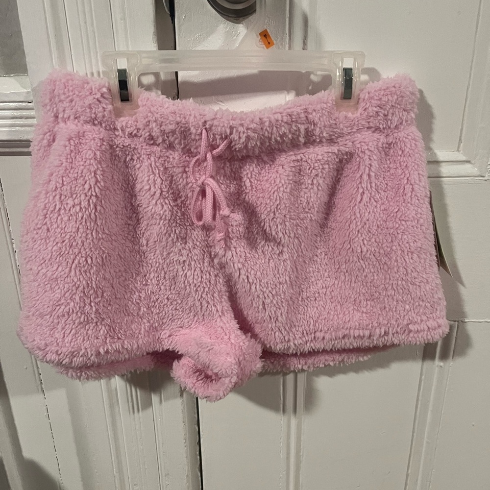 Cozy Pink Fuzzy Shorts